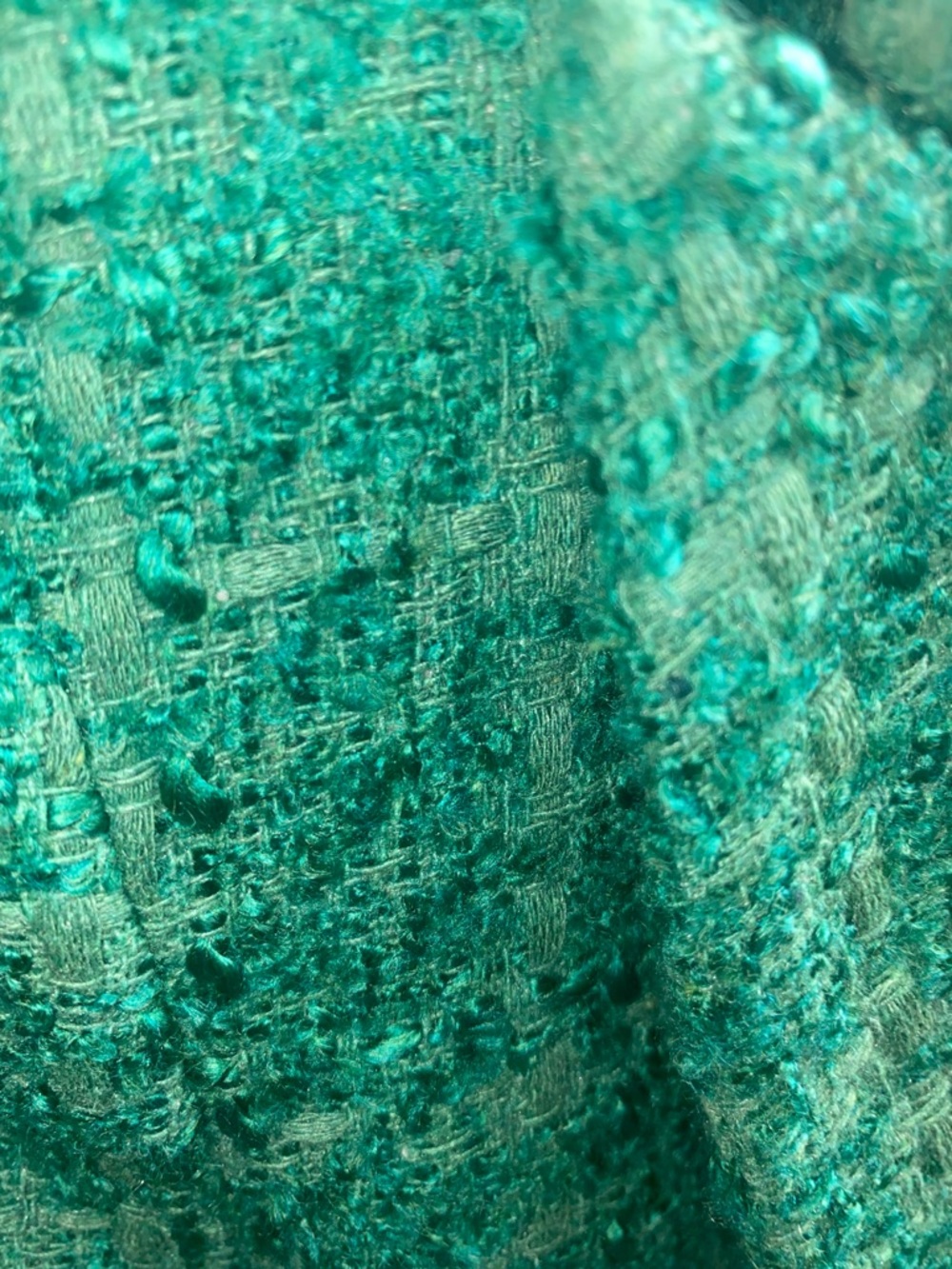 Zara Emerald Green Tweed Double-Breasted Blazer - Picture 4 of 5